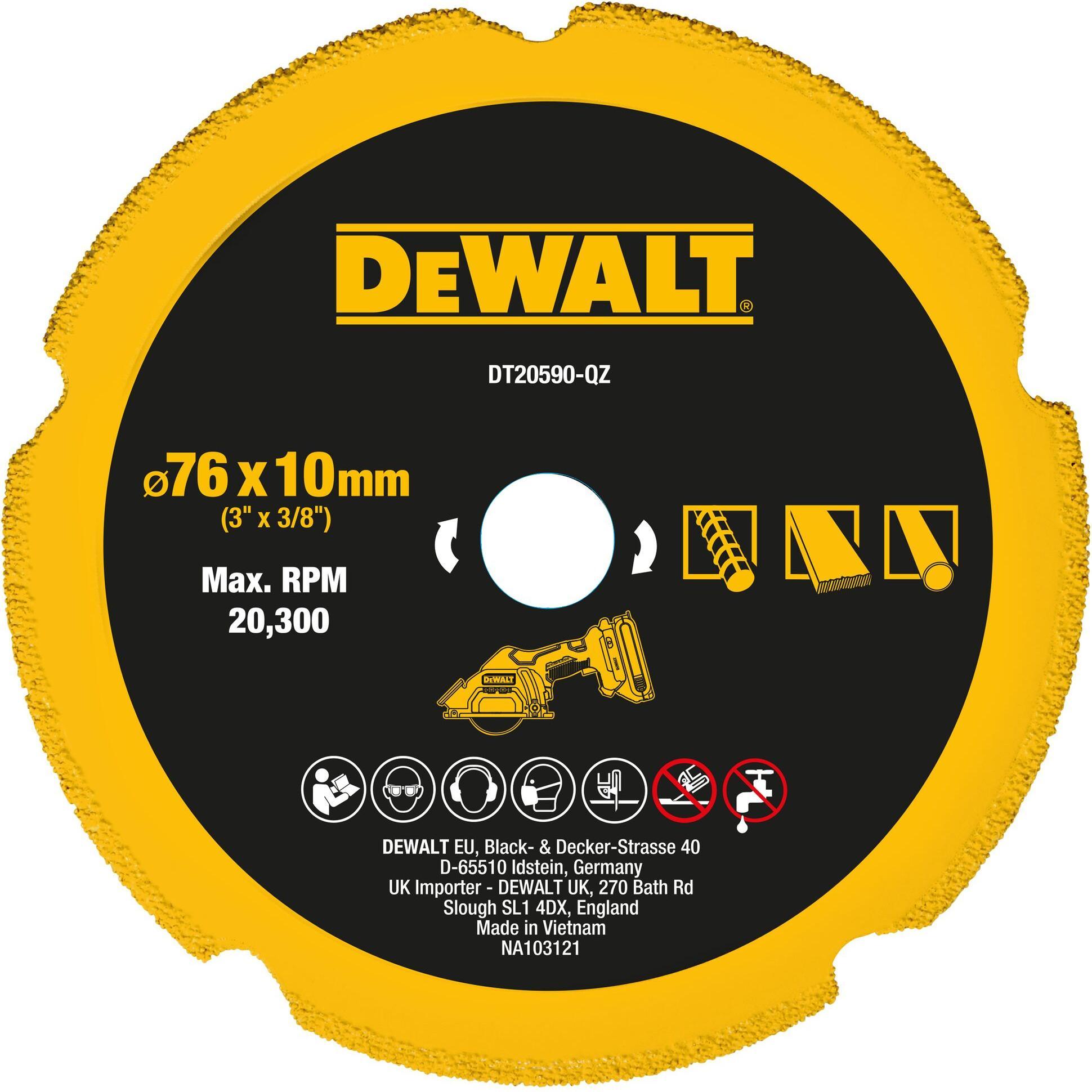 DeWalt, Sägeblatt, Diamanttrennscheibe