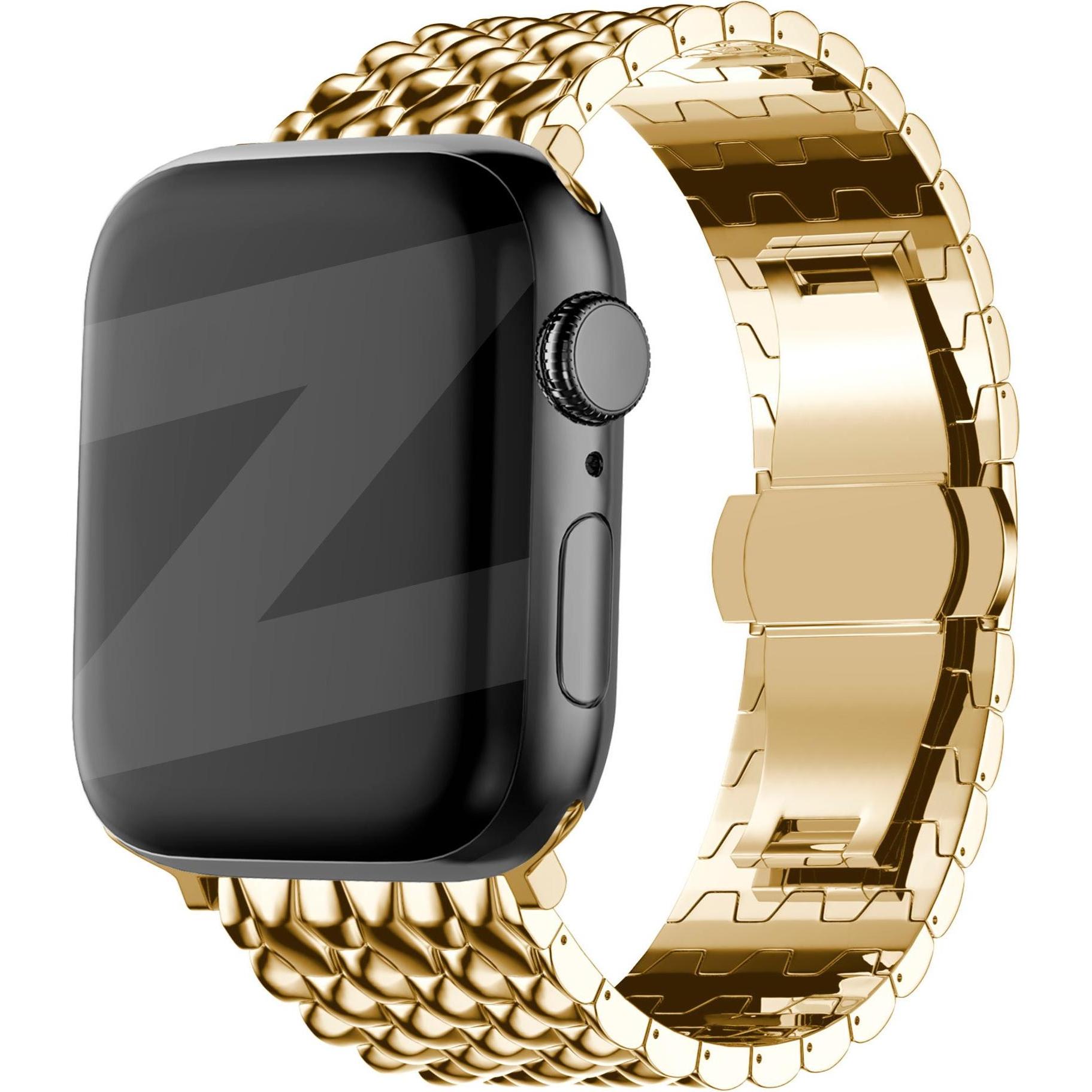 Bandz Stahlenband 'Dragon' (Edelstahl, Apple Watch), Uhrenarmband, Gold