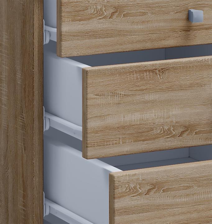 Image du produit VCM Armoire de bureau en bois Caisson à roulettes Lona avec tiroir (42 x 50 x 57 cm)