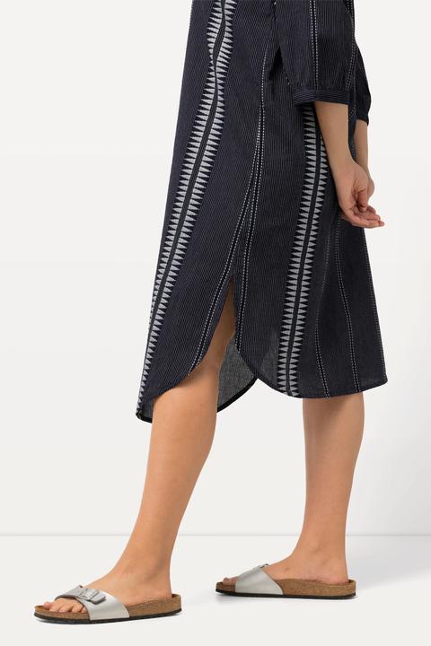 Produktbild Ulla Popken Kaftan, Mustersteifen, Oversiezd, V-Ausschnitt, 3/4-Arm (42, 44)