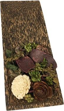 Actual product image Bekos Handmade coconut palm wood decorative bowl rectangular
