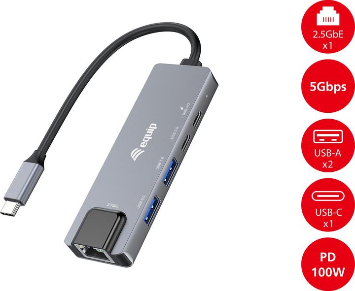Produktbild equip 133496 (USB-C, 5 Ports)