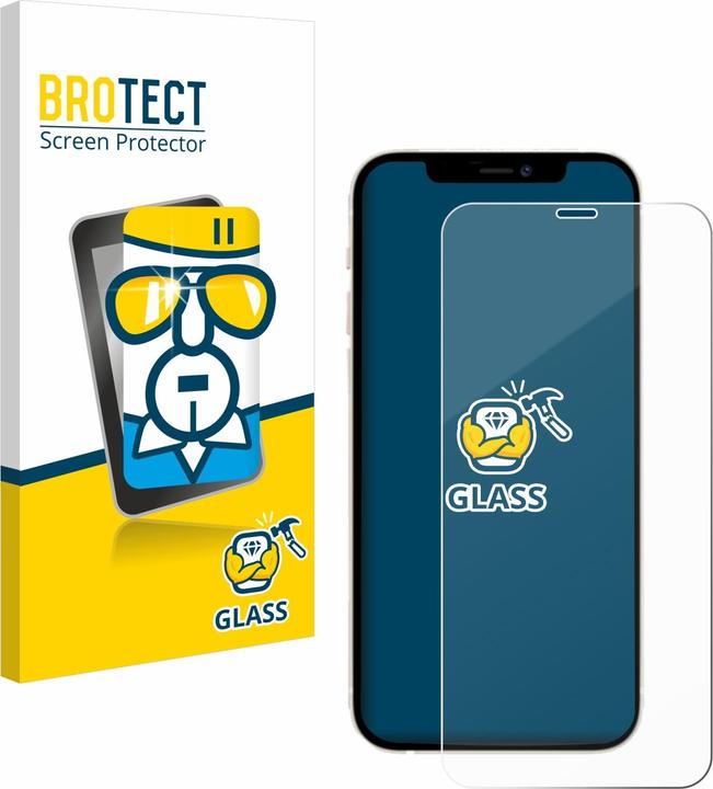 Actual product image BROTECT Armoured tempered glass screen protector (1 Piece, Apple iPhone 12)