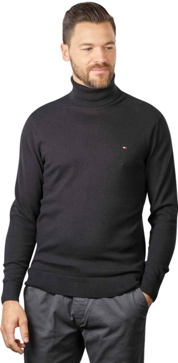 Tommy Hilfiger Pima CTN Cashmere Pullover Roll Neck Black