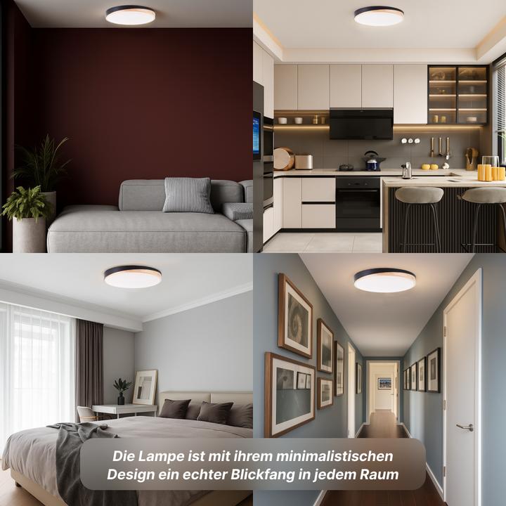 Produktbild Brilliant G80846/Baarlo LED-Deckenleuchte LED fest eingebaut W Schwarz matt (4500 lm)