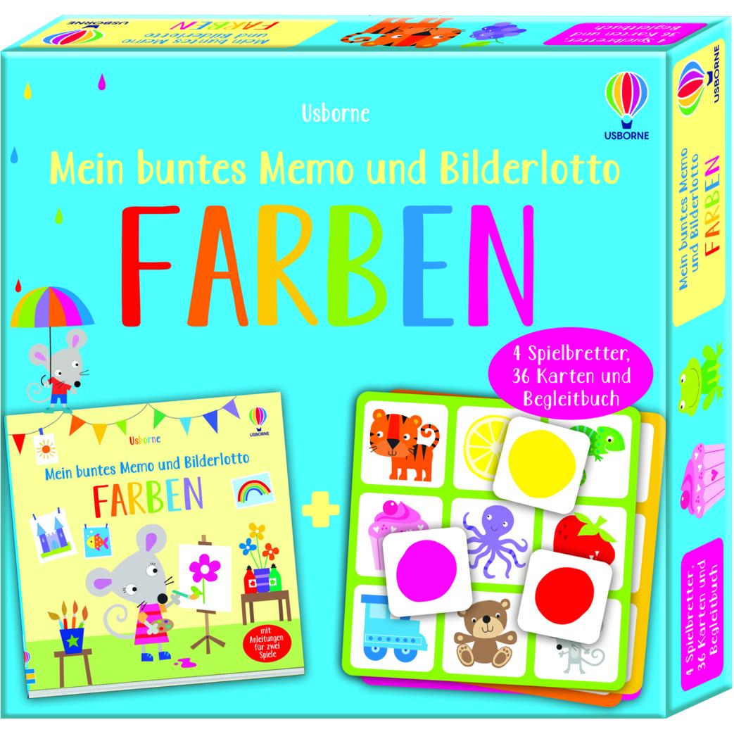Usborne Publishing Nolan:Mein buntes Memo und Bilderlotto: (Deutsch)