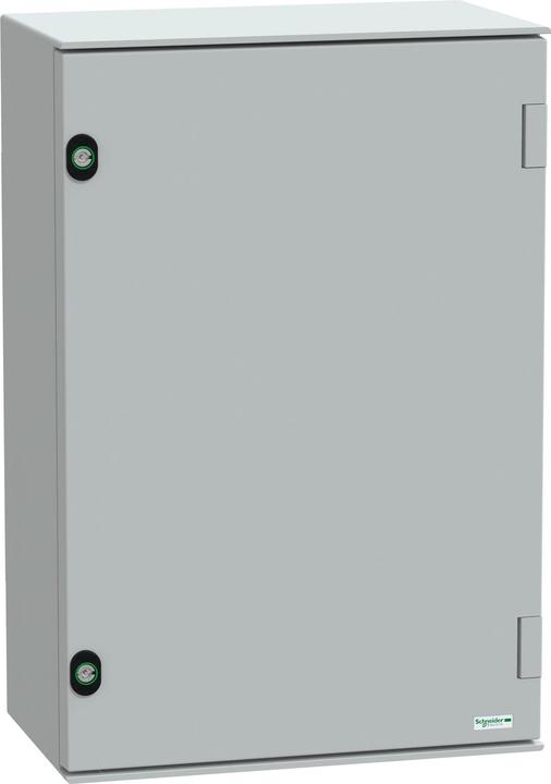 Actual product image Schneider Electric Polyester enclosure PLM wall mounting, with Bakelite mounting plate H647xW436xD250mm IP66 NSYPLM64BG
