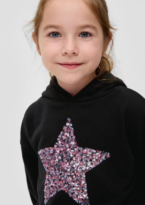 Produktbild s.Oliver Sweatshirt Sweatshirt mit Pailletten-Stern (128, 134)