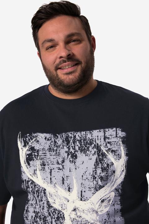 Actual product image Men+ T-Shirt, Halbarm, Tracht, grosser Druck, Bauchfit (XL)