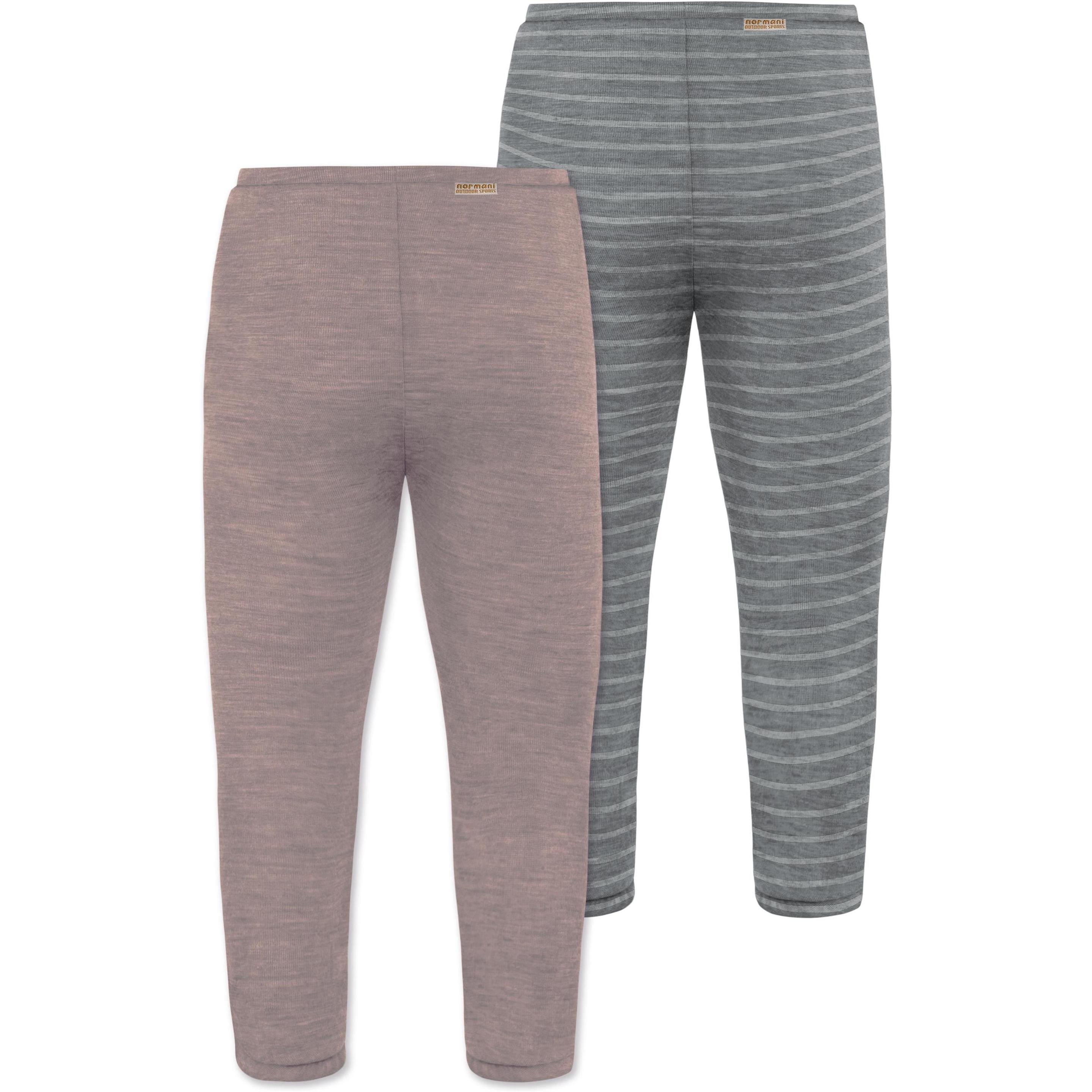 Thumbnail - Normani, Herren, Funktionsunterhose, 2er Pack Baby Merino Unterhose mit Füssen - 9539 (68), Grau, 68