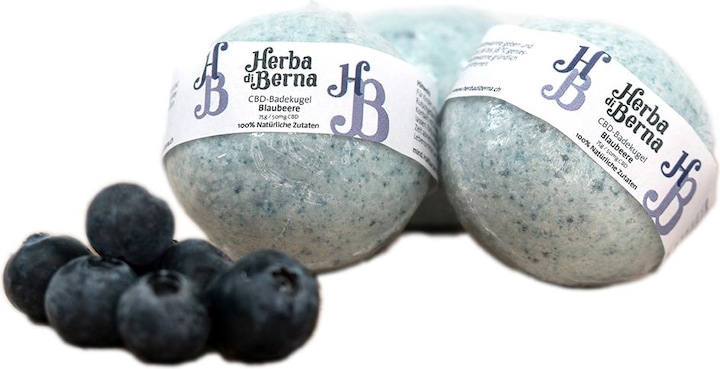 Produktbild Herba di Berna CBD Badekugel Blaubeere (Badekugeln)