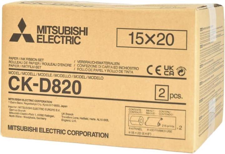 Actual product image Mitsubishi Electric CK-D 820 10x15 cm 2x 430 prints (10 x 15 cm, 430 pcs.)