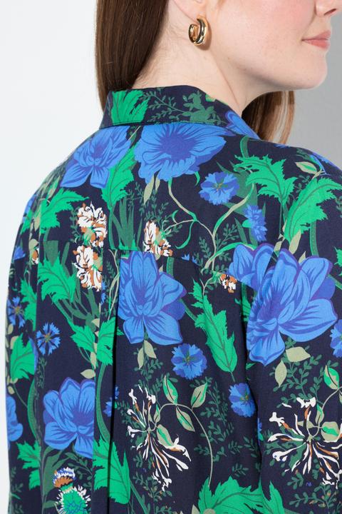 Actual product image Ulla Popken Country Floral Print Long Sleeve Button Down Blouse (42, 44)