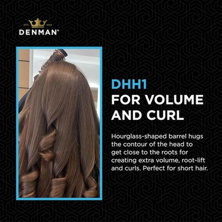 Actual product image Denman X-Small Thermo Ceramic Hourglass Hot Curl Brush for Blow-Drying, Straightening, Defined Curls