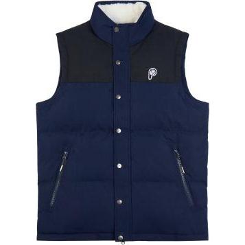 Penfield, Herren, Weste, steppweste mit trichterausschnitt bear cut and sew, Blau, (XL)