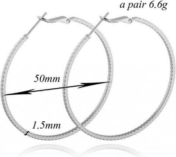 Immagine prodotto Hermex Orecchini LUXURY placcati in oro - Platino (Lega di rame)