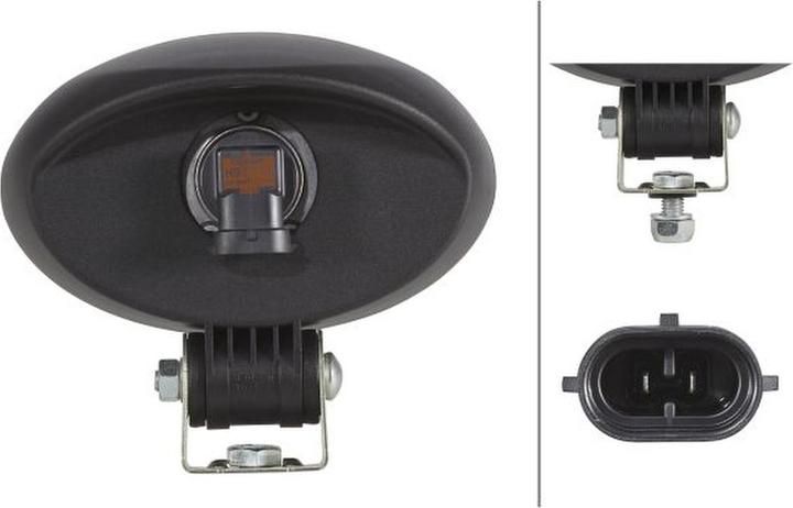 Produktbild Hella Arbeitsscheinwerfer Halogen Oval 100 12V Anbau stehend Nahfeldauslechtung