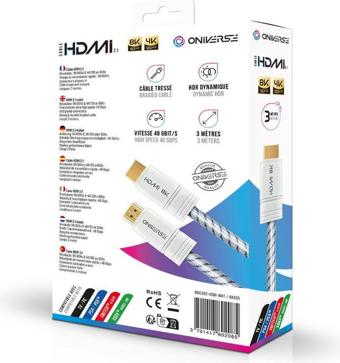 Actual product image Oniverse ONICAB2-HDMI-WHT (3 m)