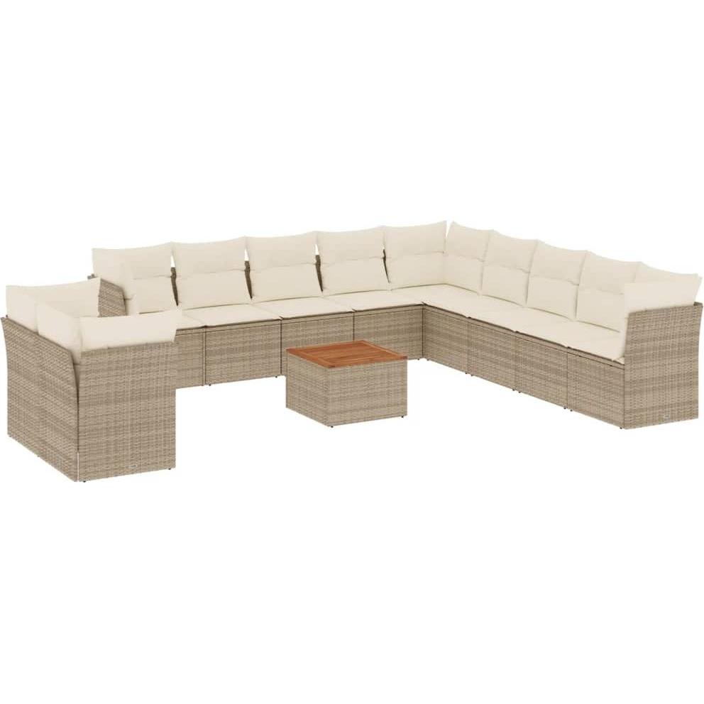 VidaXL, Gartenlounge, 10-tlg. Garten-Lounge-Set mit Kissen