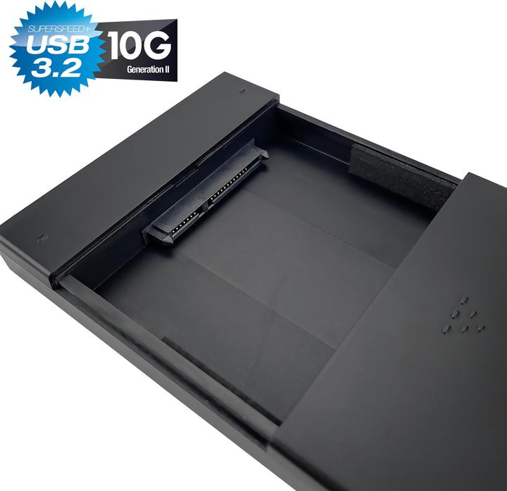 Produktbild Fantec PL-25U31 6,35cm 2,5Zoll SATA SSD Festplattengehäuse USB-C USB 3.1 10G-Technology (2.5")