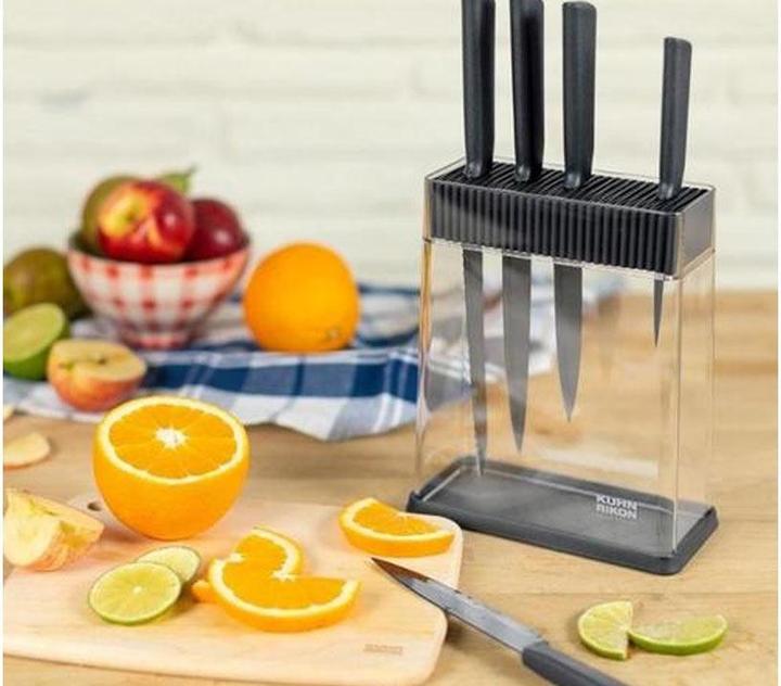 Image du produit Kuhn Rikon Colori+ set couteaux gris & porte-couteaux 6 pcs