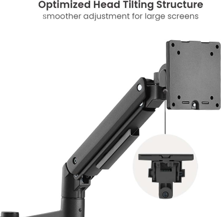 Actual product image Wiltec Monitor mount desk up to 20kg Monitor mount VESA flat & curved (20 kg)