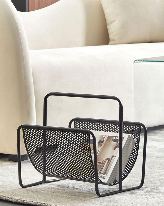 Actual product image Beliani Newspaper rack iron black BELA