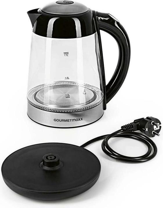 Actual product image Gourmetmaxx Wasserkocher 1.7 l, Schwarz/Transparent, Detailfarbe (1.70 l)