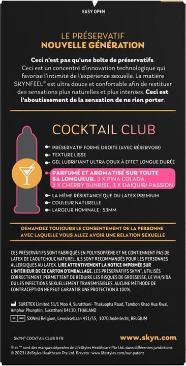 Actual product image Manix Skyn Cocktail Club condoms German/French (9 pcs.)