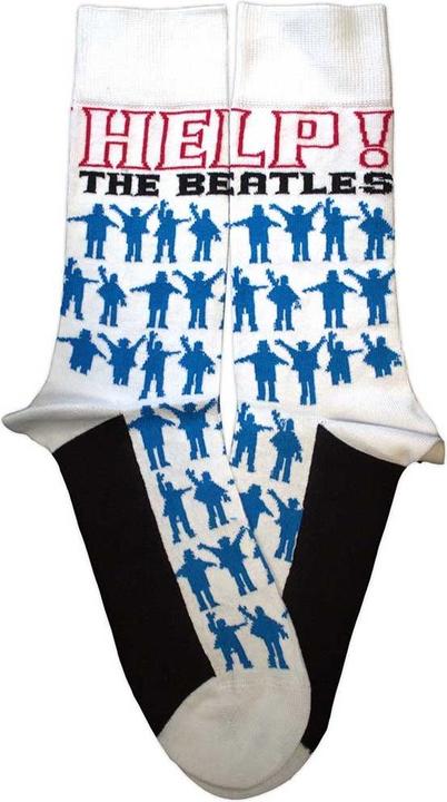 Actual product image The Beatles Unisex Adult Help Repeat Silhouettes Socks (40.5 - 45.5)