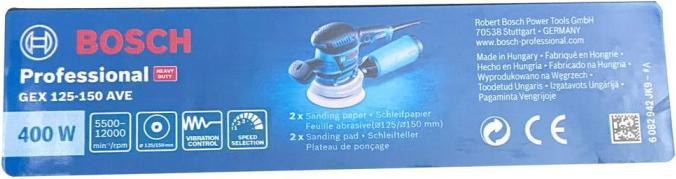 Immagine prodotto Bosch Professional GEX 125-150 AVE Set AVE incl. L-BOXX (Levigatrici rotorbitali, 400 W)