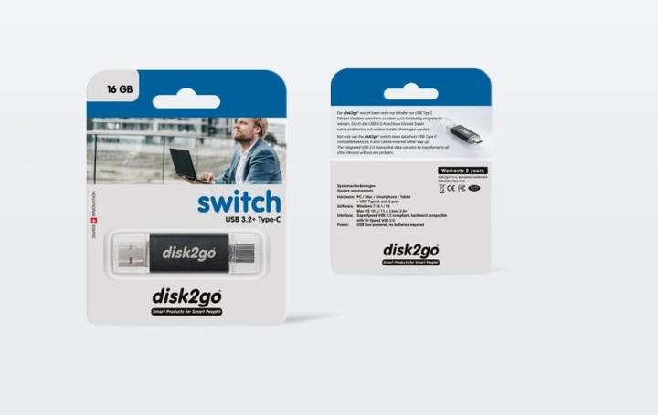 Produktbild Disk2go Switch (16 GB, USB-A, USB-C)