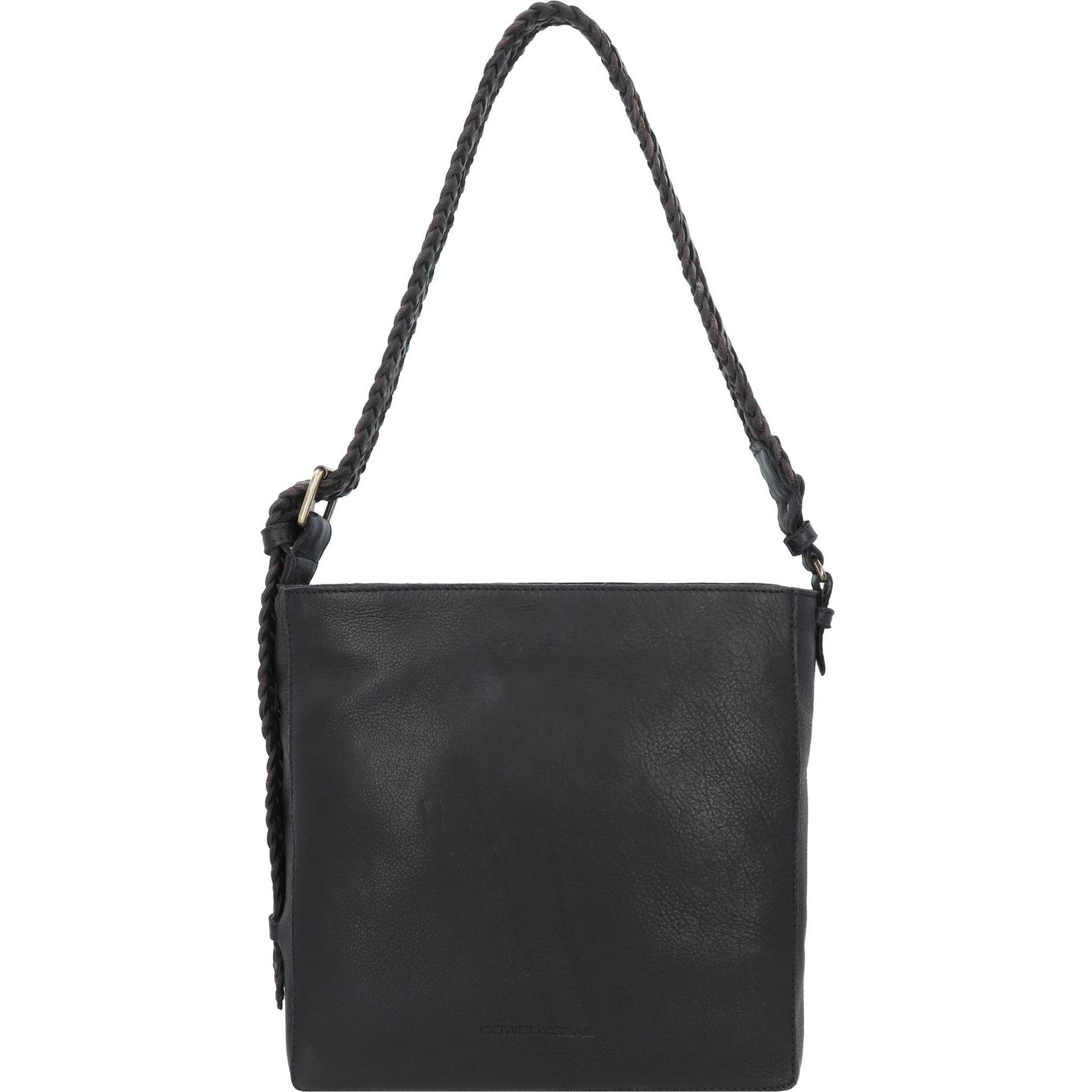 Cowboysbag, Handtasche, Foxhill Schultertasche Leder 28 cm, Schwarz