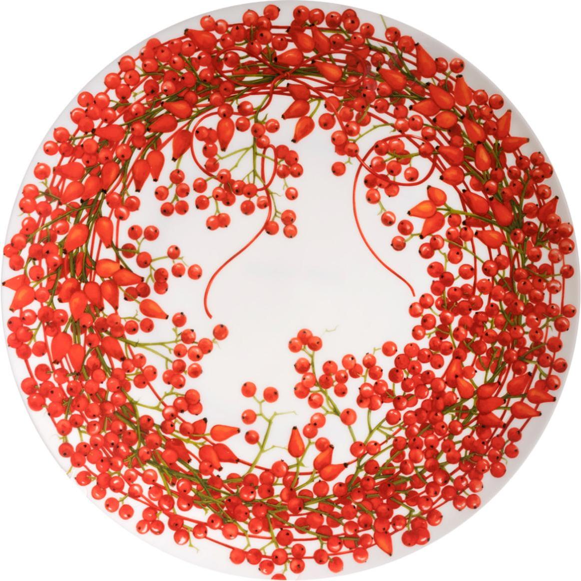 Taitù Fil Rouge Bacche Teller flach, Teller, Mehrfarbig