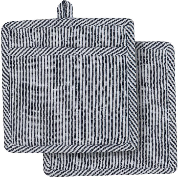 Ladelle Topflappen Lina Stripe 19x19 cm 2 Stk. (Baumwolle, Leinen)