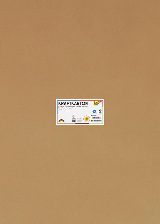 Actual product image Folia Kraft cardboard, 230 gsm, 500 x 700 mm, 25 sheets (230 g/m², 25 x)