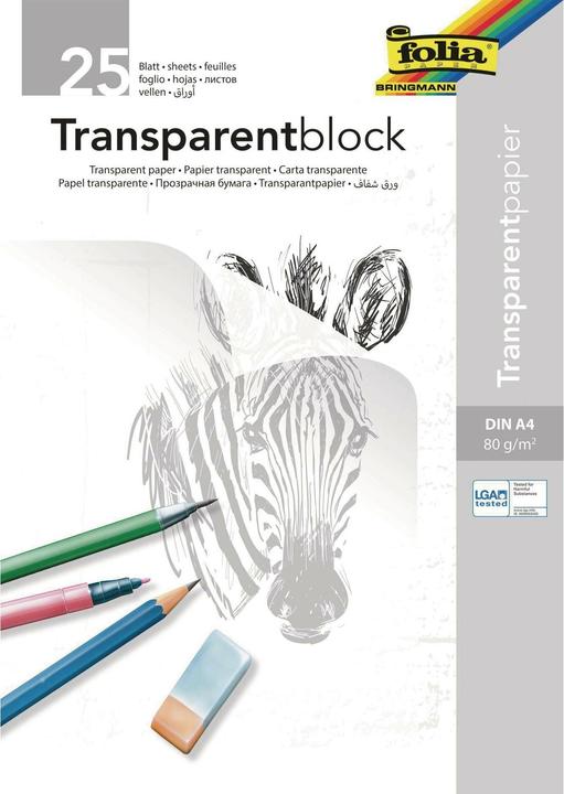 Folia Transparent-Papier-Blöcke (80 g/m², 25x)