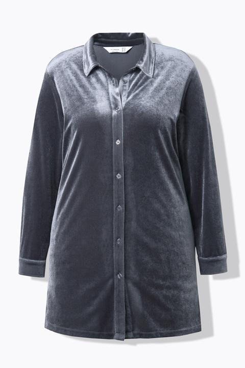 Immagine prodotto Miamoda Samtbluse, längere A-Linie, Langarm (50)