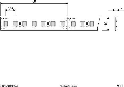 Actual product image EVN-Lichttechnik Lighting Technology LED Strip SB20241402840 (White, 500 cm, Indoor)