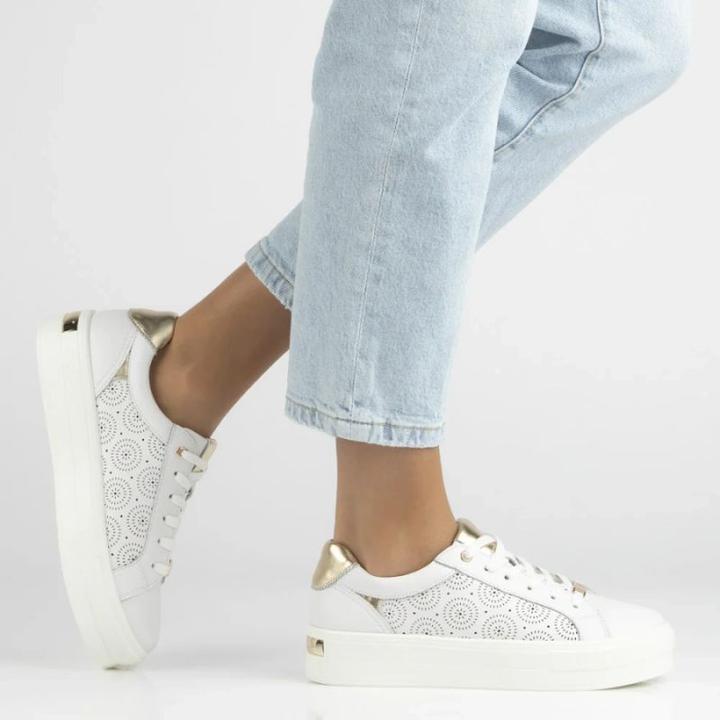 Image du produit Filippo DP7668/26 white leather platform shoes (38)