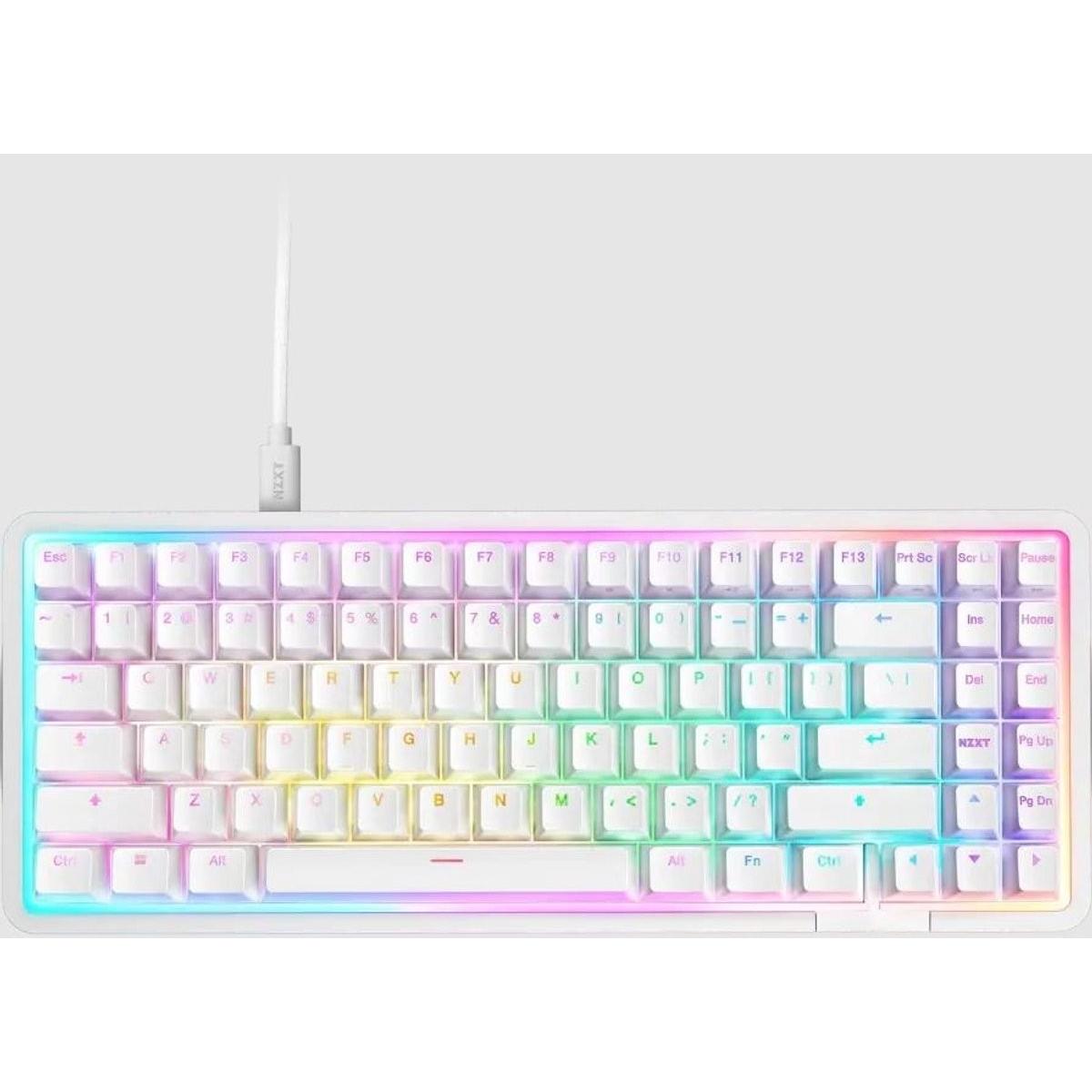 NZXT FUNCTION Elite MiniTKL White (US) (KB-101NW-US) (US), Tastatur, Weiss