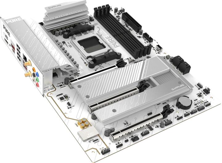 Image du produit Sapphire PURE B850A WIFI7 1xHDMI 1.4 1xDP 1.2 (AM5, AMD B850, mATX)