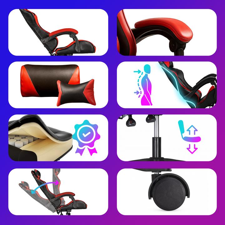 Actual product image Extralink Gaming chair | office rotating bucket black and red G-522