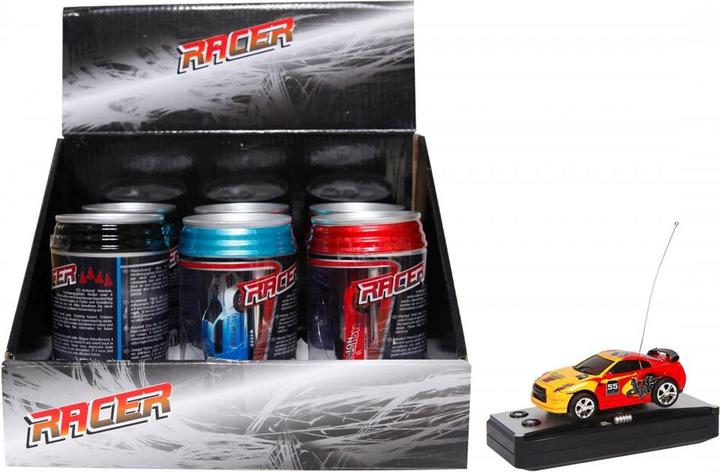 Racer R/C sports car in tin, assorted