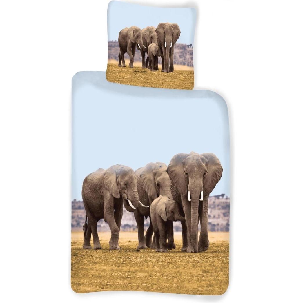MCU, Biancheria da letto bambini, Elephant Sengetøj 140 x 200, 100 percento bomuld