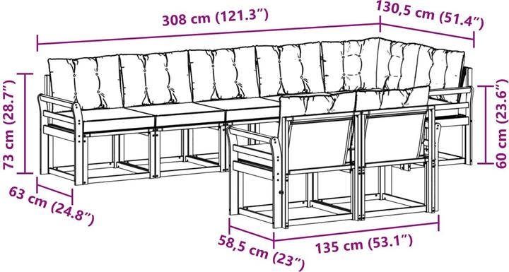 Produktbild vidaXL Outdoor-Sofa