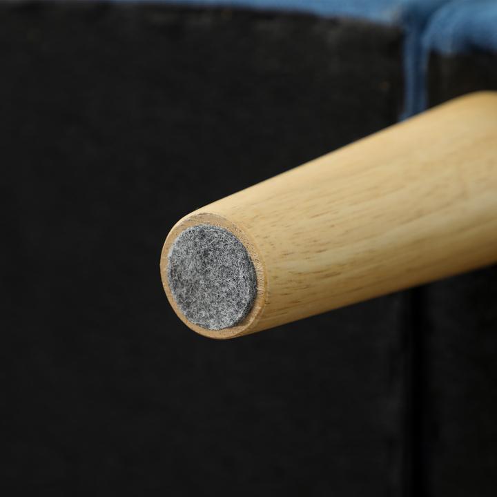 Produktbild Homcom 2-Sitzer-Sofa Samt, Eukalyptusholz Blau (2-Sitzer)