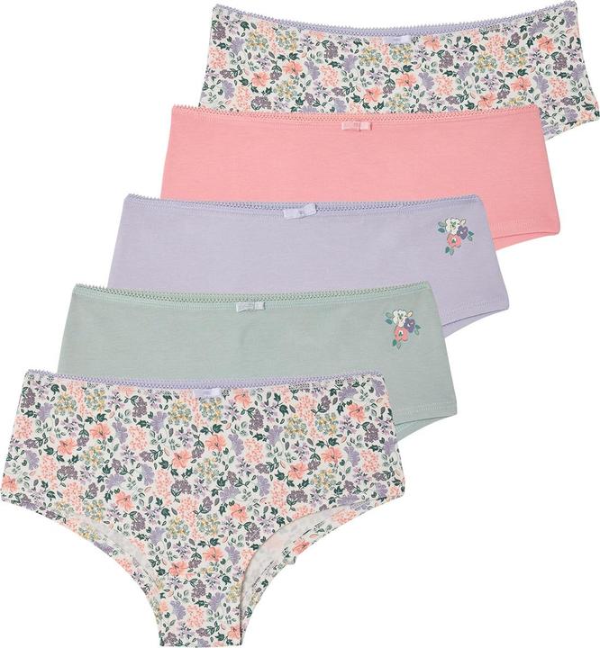 Immagine prodotto Vertbaudet 5er-Pack Mädchen Shortys aus Bio-Baumwolle (86, Confezione da 5 pezzi)