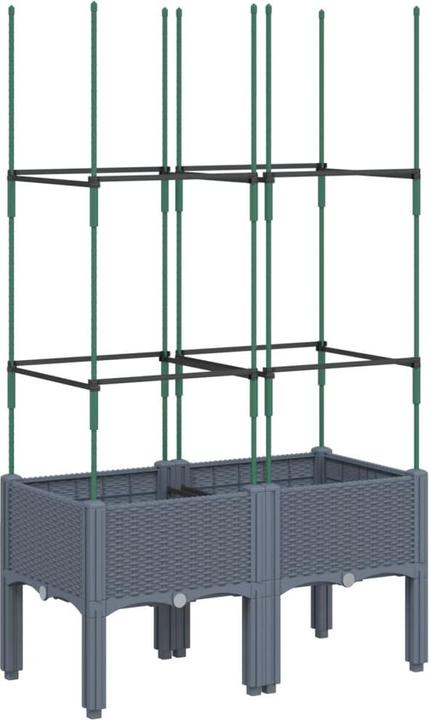 Produktbild VidaXL Pflanzkübel mit Rankgitter PP