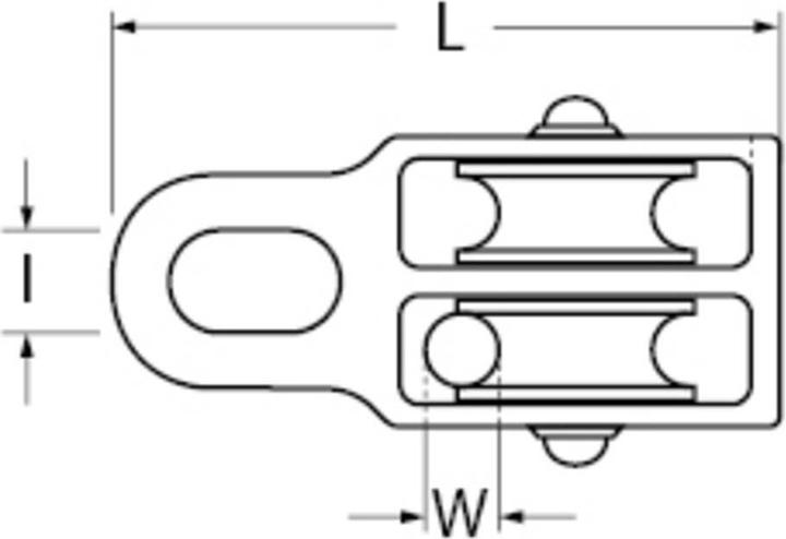 Image du produit Dörner + Helmer Poulies doubles fixes DH, Ø 30 mm, zinc coulé sous pression, 6 pièces